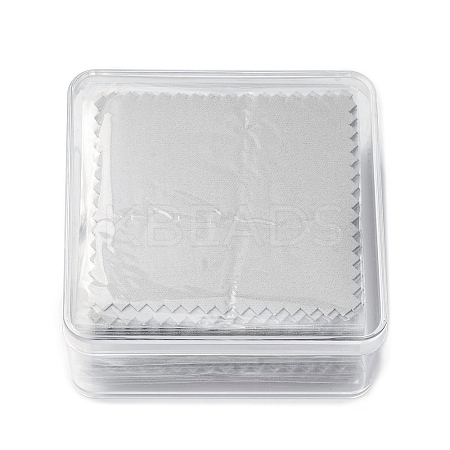 50Pcs Silver Polishing Cloth AJEW-A068-01B-1
