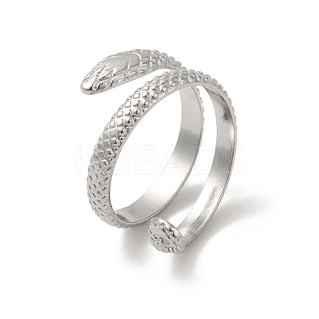 Non-Tarnish 304 Stainless Steel Cuff Rings for Women RJEW-G291-02P-1