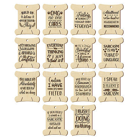 14Pcs 14 Style Plywood Thread Winding Boards WOOD-WH0060-05-1