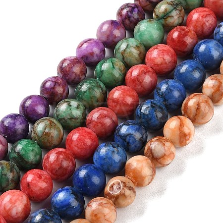 Natural Turquoise Dyed Beads Strands TURQ-U001-02-1