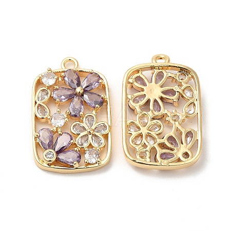 Real 18K Gold Plated Brass Pendant X-KK-B074-71G-03-1