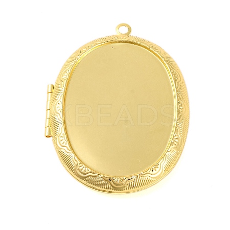 Rack Plating Brass Locket Pendants KK-K277-09G-1