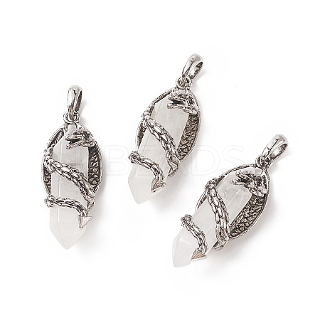 Natural Quartz Crystal Pointed Pendants G-C051-01C-1