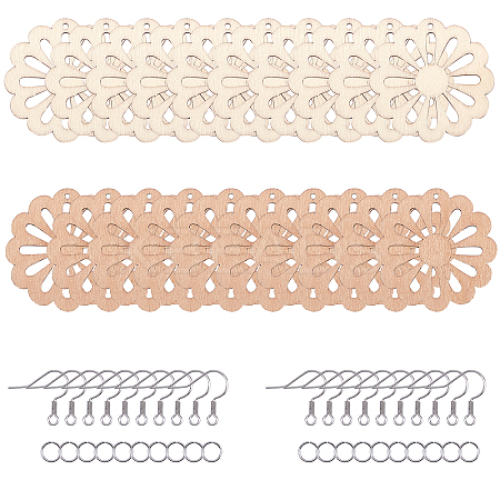 DIY Wooden Dangle Earring Making Kits DIY-FH0002-81-1