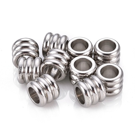 Non-Tarnish 304 Stainless Steel European Beads A-STAS-F250-05P-1