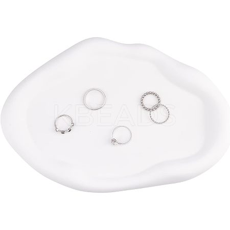 Gesso Jewelry Dish DJEW-WH0037-87-1