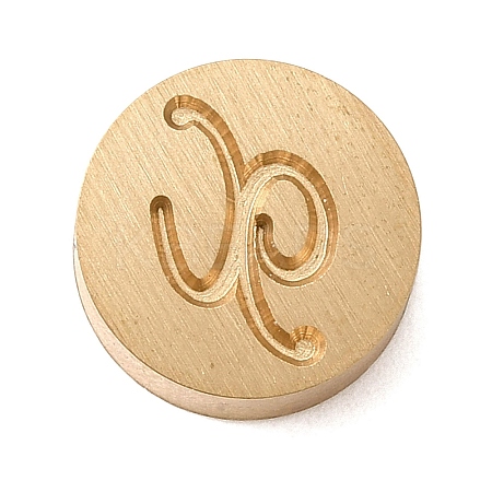 Golden Tone Brass Letter Stamps KK-R005-01X-1