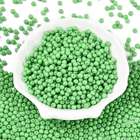 Opaque Baking Paint Glass Beads DGLA-T004-03Q-1