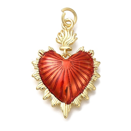 Rack Plating Brass Enamel Pendants KK-I720-27G-03-1