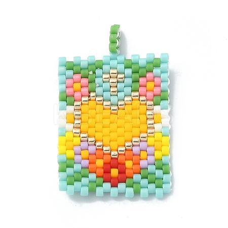 Handmade Japanese Seed Loom Pattern Seed Beads PALLOY-MZ00105-03-1