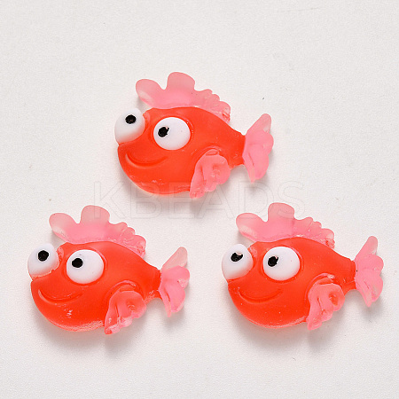 Translucent Frosted Resin Cabochons X-CRES-N022-14-1