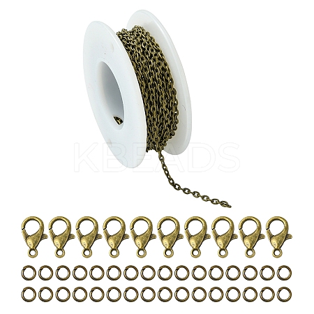 DIY Iron Cable Chains Necklace/Bracelets Jewelry Kits DIY-YW0010-78AB-1
