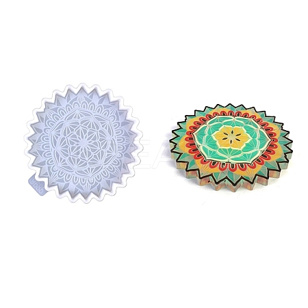 Mandala Flower Coaster DIY Silicone Mold LS-DIY-K072-05A-1