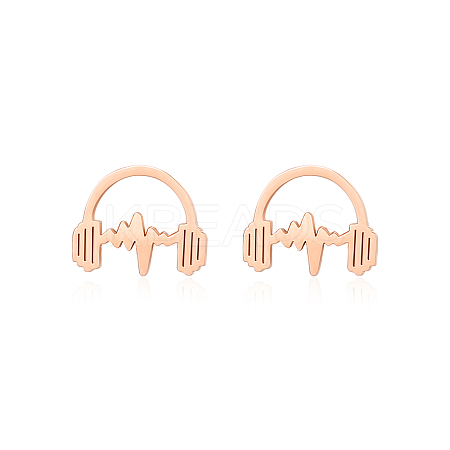 Fashionable 304 Stainless Steel Earbuds for Women's Daily Wear OO6241-3-1