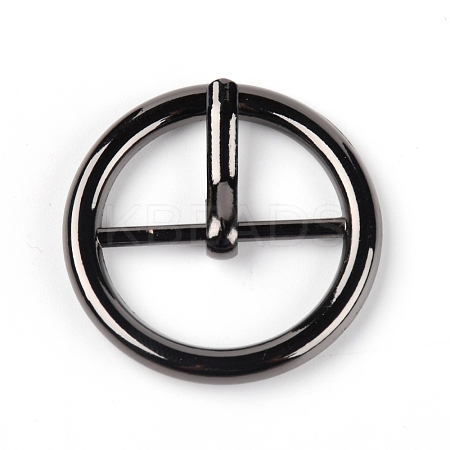 Flat Round Alloy Single Prong Roller Buckles FIND-WH0077-55-1