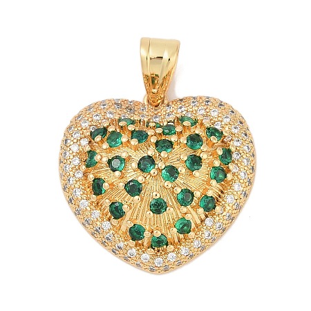Brass Micro Pave Cubic Zirconia Pendants KK-A241-12G-02-1