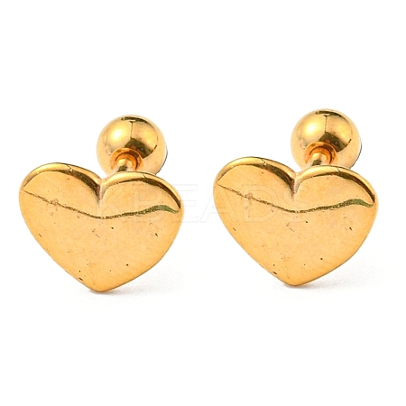 Ion Plating(IP) 304 Stainless Steel Stud Earrings EJEW-Z034-20G-1