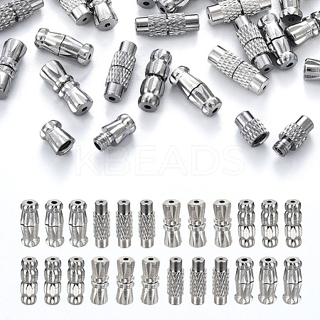 50Pcs 5 Styles Brass Screw Clasps KK-YW0002-45P-1