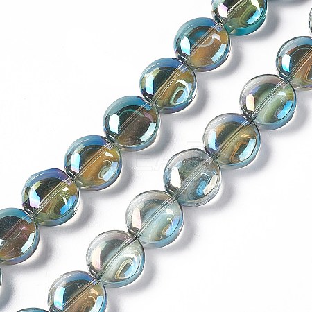 Electroplate Glass Beads Strands EGLA-L033-FR02-1