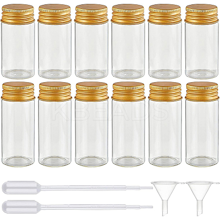 BENECREAT Round Glass Storage Containers for Cosmetic GLAA-BC0001-12B-1