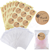 120Pcs Flat Translucent Glassine Waxed Paper Treat Bags Cookie Bags STIC-CP0001-11B-1