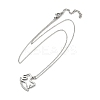 304 Stainless Steel Crystal Rhinestone Rocking Horse Pendant Necklaces for Women NJEW-F339-02P-2
