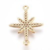 Brass Micro Pave Cubic Zirconia Links ZIRC-F088-003G-2