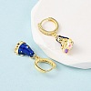 Brass Micro Pave Cubic Zirconia Human Hoop Earrings EJEW-A149-05G-3