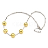 Rack Plating Brass Bib Necklaces for Women NJEW-C059-09G-05-1