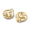 PVD Vacuum Plating 304 Stainless Steel Rhinestone Pendants STAS-R130-01G-01-2