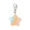 10Pcs Glitter Star Opaque Resin Pendant Decorations HJEW-JM02875-4