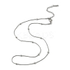 3MM 304 Stainless Steel Round Snake Chain Necklaces for Women Men NJEW-F351-03P-1
