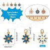 10Pcs 5 Colors Rack Plating Brass Micro Pave Cubic Zirconia Charms ZIRC-HY0001-03-2