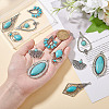 12Pcs 6 Styles Retro Alloy Pendants FIND-GO0001-93-3