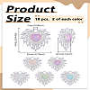 10Pcs 5 Colors Rack Plating Alloy Rhinestones Pendants FIND-LP0005-83-2