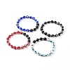 Handmade Evil Eye Lampwork Beaded Stretch Bracelets BJEW-JB06466-1