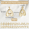 26Pcs 26 Styles Rack Plating Brass Balloon Letter Pendants KK-BBC0018-48-2