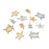  Jewelry 16Pcs 8 Style 201 Stainless Steel Filigree Joiners Links & Pendants STAS-PJ0001-37-11