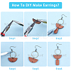 SUNNYCLUE DIY Walnut Wood & CCB Plastic Pendants Dangle Earring Making Kits DIY-SC0012-43AB-4