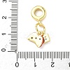 Brass Enamel European Dangle Charms KK-I355-22G-01-3