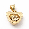 Rack Plating Brass Micro Pave Cubic Zirconia Charms X-KK-G456-23G-02-2
