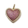 Brass Micro Pave Cubic Zirconia Pendants KK-C090-43G-03-1