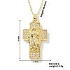 European and American Brass Pave Cubic Zirconis Virgin Mary Cross Pendant Necklaces IK3172-2-1