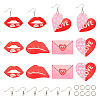 DIY Valentine's Day Love Heart Acrylic Dangle Earrings Making Kit DIY-TA0009-29-2