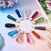 11Pcs 11 Colors Alloy Rhinestone Keychain Findings FIND-BT0001-38B-6