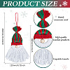 4Pcs Christmas Handmade Woven Macrame Cotton Thread Santa Claus Pendant Decorations HJEW-MA00017-2