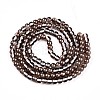 Baking Paint Transparent Glass Beads Strands DGLA-N011-6mm-09-2