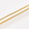 Brass Round Snake Chain Necklace Making MAK-T006-11A-G-3