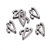 Gunmetal Plated Alloy Letter Pendants LS-PALLOY-J718-01B-V-2