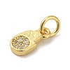 Brass Micro Pave Cubic Zirconia Charms KK-M283-13A-01-2